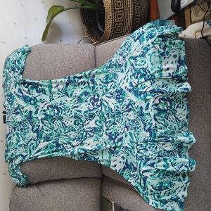 Attitudes by Renee Teal and Navy Patterned Dress